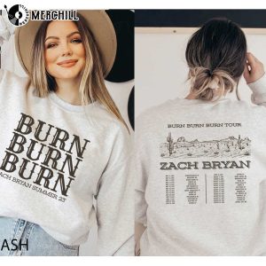 Zach Bryan Burn Burn Burn Tour Sweatshirt Gifts for Country Music Fans
