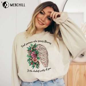 Zach Bryan Sweatshirt Find Someone Who Grows Flowers In The Darkest Parts Of You
