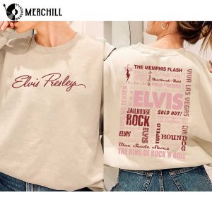 Vintage Elvis King Of Rock Crewneck Elvis Presley Elvis Gift Elvis Lyrics  Elvis Movie Jailhouse Rock