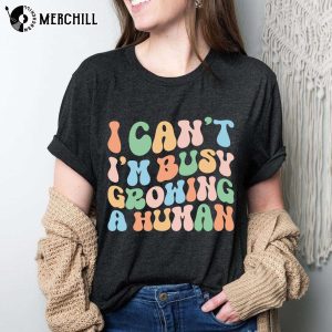 I Can't I'm Busy Growing A Human Funny Mama T Shirt