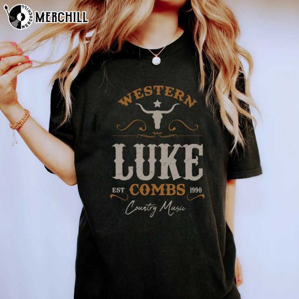 Luke Combs Concert Tshirt Western Bullhead Luke Combs Tour 2023 Merch