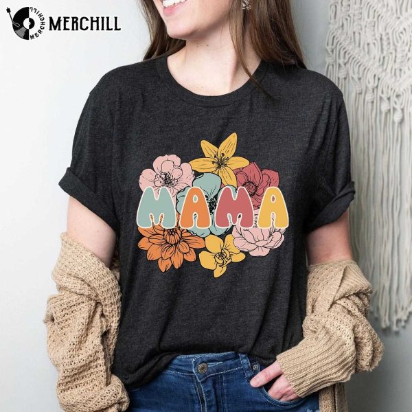 Retro Floral Mama Shirt Cute Mothers Day Gift