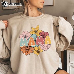 Retro Floral Mama Shirt Cute Mothers Day Gift