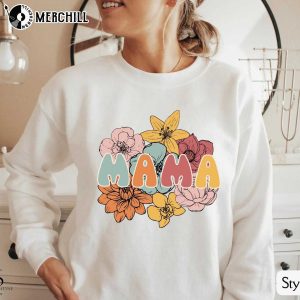Retro Floral Mama Shirt Cute Mothers Day Gift 4