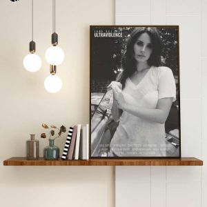 Ultraviolence Poster Black and White Lana Del Rey Album Cover
