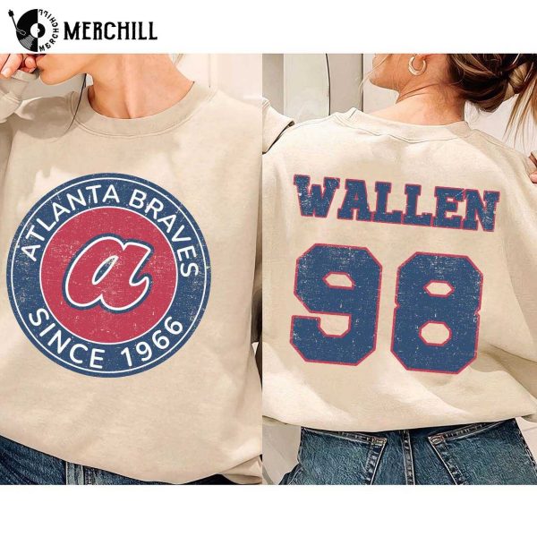 98 Braves Shirt Vintage Atlanta Shirt Morgan Wallen Fan Gift