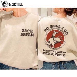 To Hell I Go Zach Bryan Tour Shirt Printed 2 Sides 2