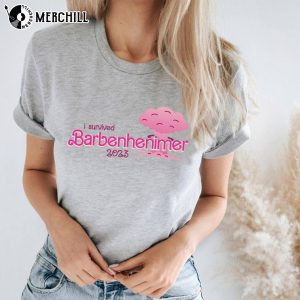 I Survived Barbenheimer 2023 Oppenheimer Barbie Movie Tshirt