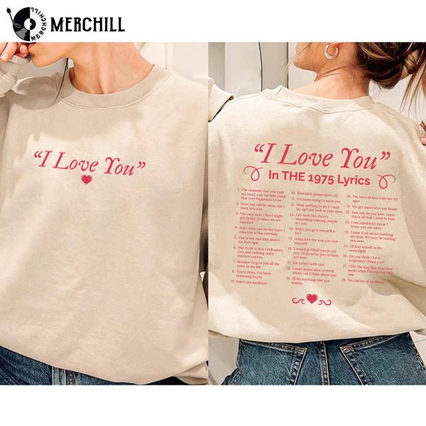 I Love You in The 1975’s Lyrics Shirt Gift for The 1975 Fans