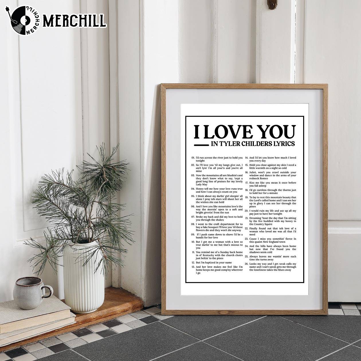 I Love You In Tyler Childers Lyrics Poster for Sale by obiwankenabi2