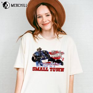 Vintage Trendy Cowgirl Jason Aldean Fan Tee Try That In A Small Town 3