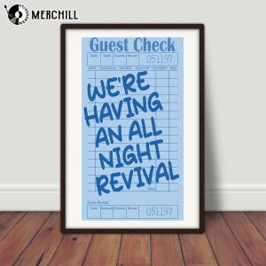 All Night Revival Poster Blue Zach Bryan Guest Check 2