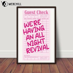 All Night Revival Print Pink Zach Bryan Guest Check 2
