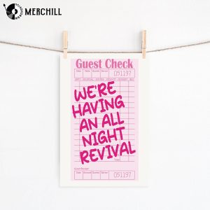 All Night Revival Print Pink Zach Bryan Guest Check 4