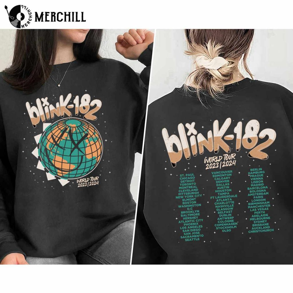Blink 182 Concert Merch Rock Hard Tour 2023 2024 - Happy Place for