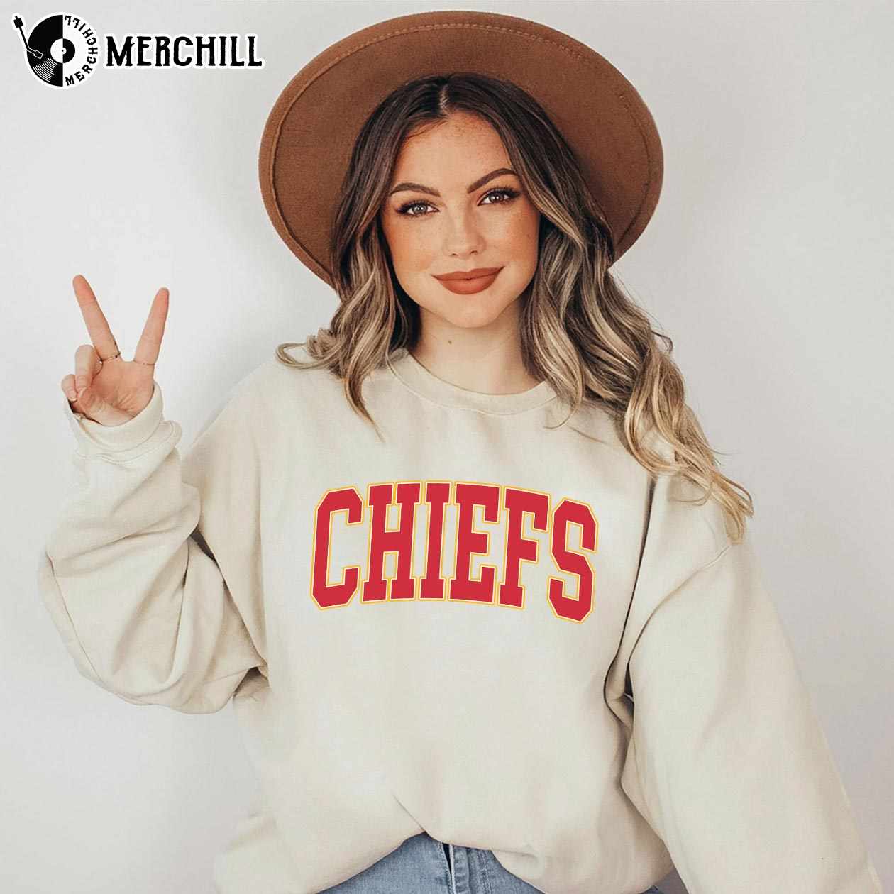 Chiefs Sweatshirt Kansas City Chiefs Pullover - Happy Place for Music Lovers