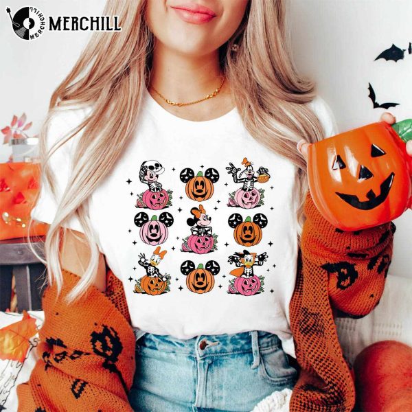Disney Halloween Pumpkin Shirt Mickey Minnie and Friends