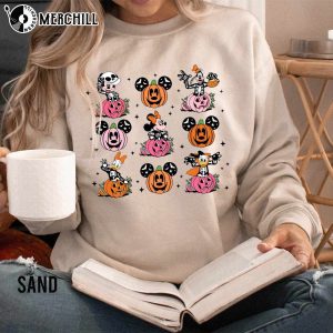 Disney Halloween Pumpkin Shirt Mickey Minnie and Friends