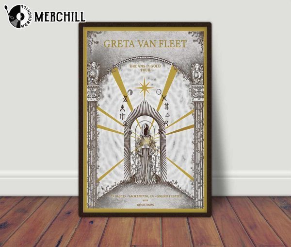 Dreams in Gold Greta Van Fleet Tour 2023 Poster