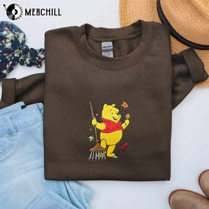 Embroidered Fall Winnie the Pooh Sweatshirt Vintage Halloween Sweater 3