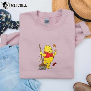 Embroidered Fall Winnie the Pooh Sweatshirt Vintage Halloween Sweater 4