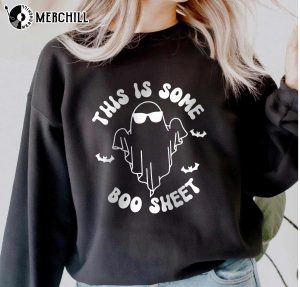 Funny Spooky Halloween Sweatshirt This is Some Boo Sheet 3