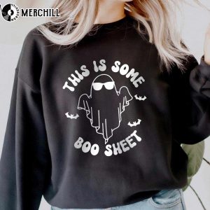 Funny Spooky Halloween Sweatshirt This is Some Boo Sheet