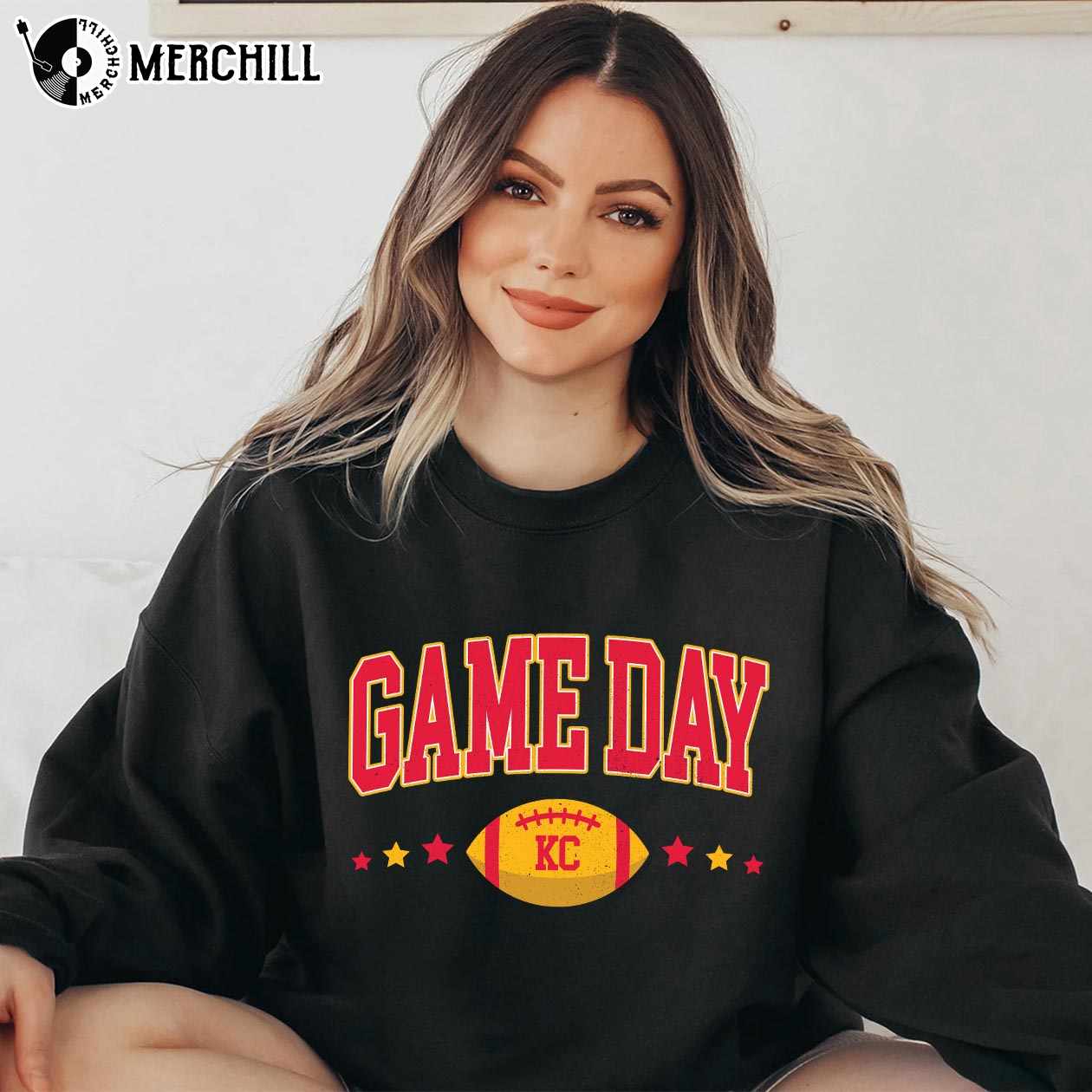 Game Day Kansas City Sweatshirt Chiefs Gift - Happy Place for