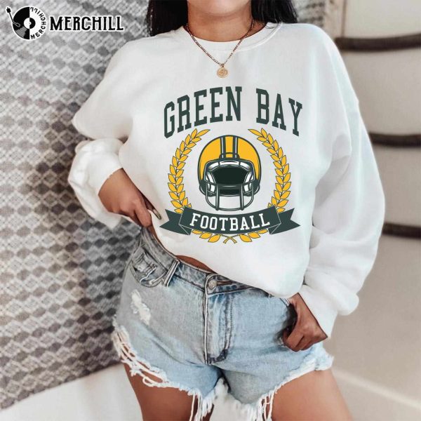 Green Bay Packers Football Sweatshirt Retro 80s Vintage Style NFL Crewneck