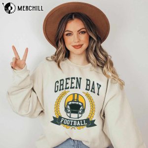 Green Bay Packers Football Sweatshirt Retro 80s Vintage Style NFL Crewneck