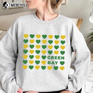 Heart Green Bay Sweatshirt Green Bay Wisconsin Sports Fan Gift 3