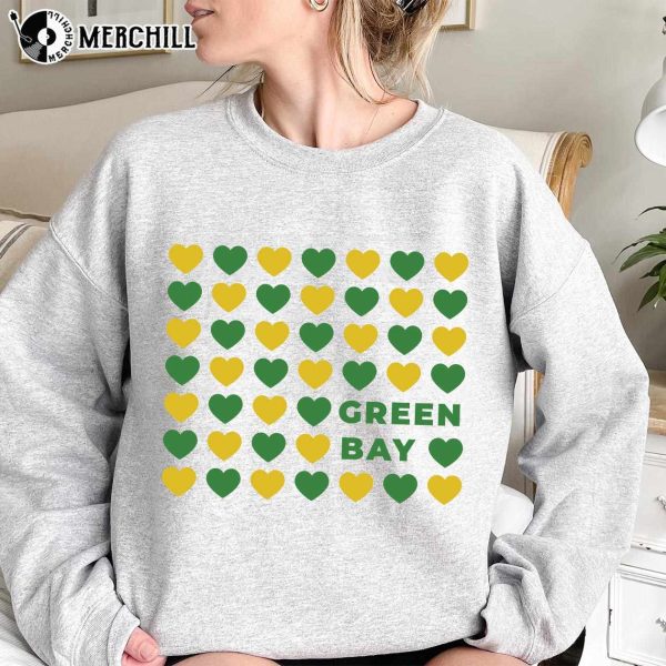 Heart Green Bay Sweatshirt Green Bay Wisconsin Sports Fan Gift