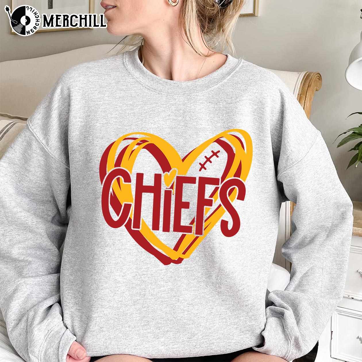 KC Chiefs Sweatshirt KC Chiefs in My Heart Shirt - Happy Place for Music  Lovers