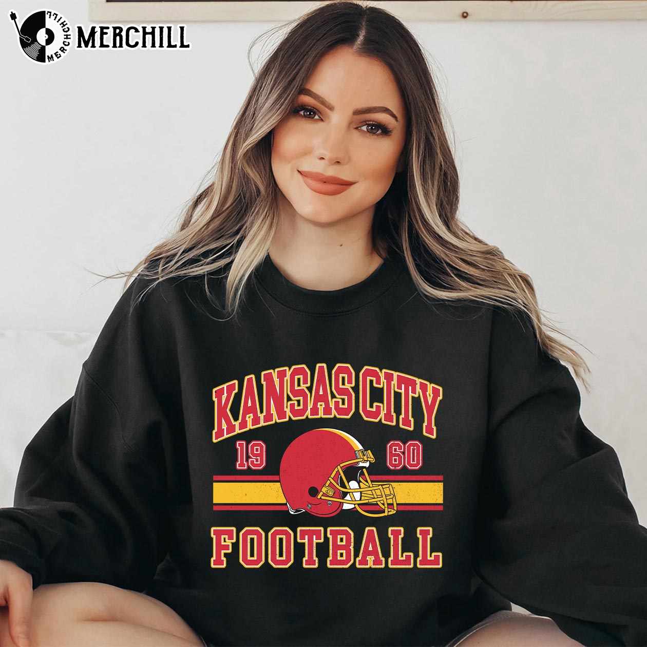 Kansas City Chiefs Youth Hoodie Est 1960 KC Chiefs Gifts - Happy Place for  Music Lovers