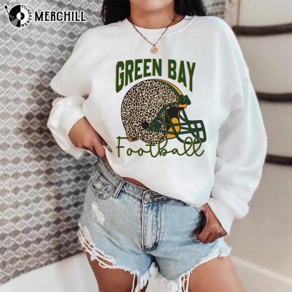Leopard Green Bay Football Sweatshirt Trendy Packers Fan Gift