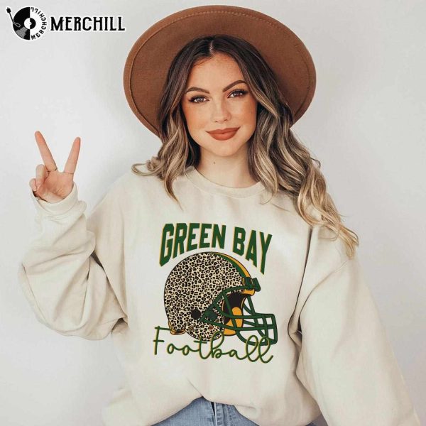 Leopard Green Bay Football Sweatshirt Trendy Packers Fan Gift