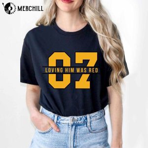 Loving Him Was Red 87 Travis Kelce and Taylor Swift Shirt 4