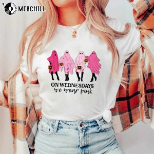 Mean Girls Pink Ghost Women Halloween Tee Shirt 3