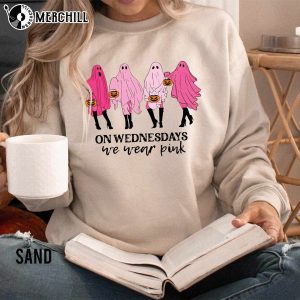 Mean Girls Pink Ghost Women Halloween Tee Shirt 4