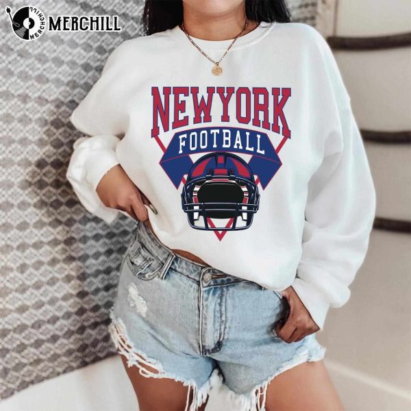 New York Football Sweatshirt Vintage New York Crewneck