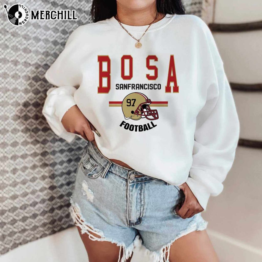 Nick Bosa San Francisco Football Sweatshirt Gift for 49ers Fans Happy Place for Music Lovers