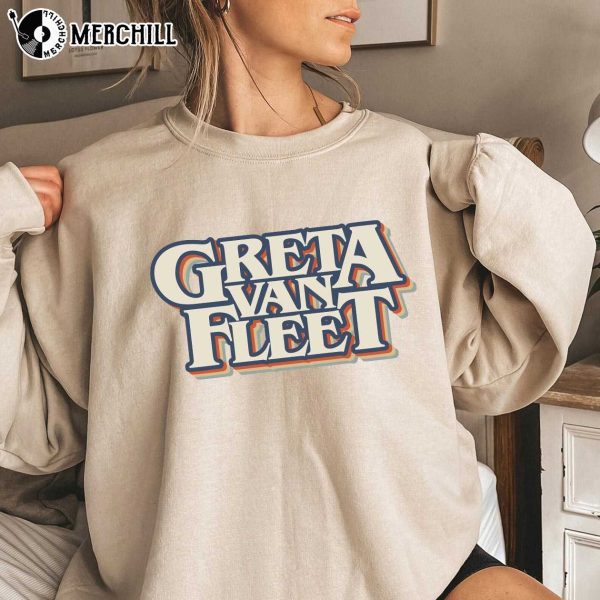 Retro Greta Van Fleet Shirt Dream In Gold Tour 2023 Sweatshirt