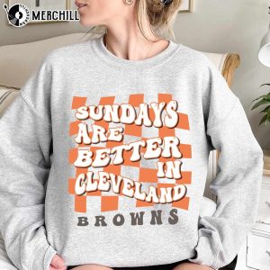 Sundays are Better in Cleveland Sweatshirt Womens Cleveland Football Shirt 3