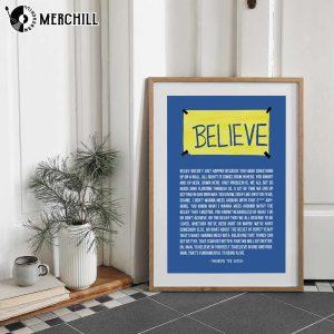 Ted Lasso Poster Believe Gifts for Ted Lasso Fans