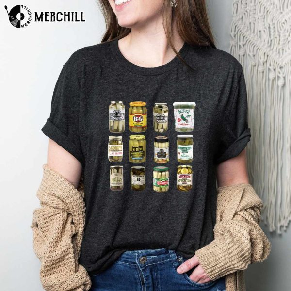 Vintage Canned Pickles Shirt Funny Pickle Lovers Tshirt
