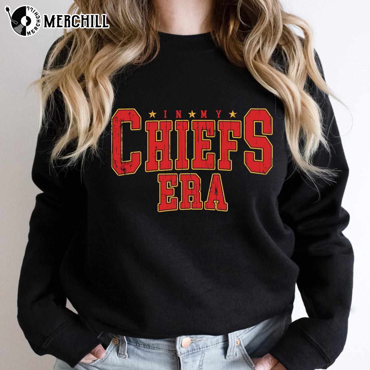Vintage In My KC Chief Era Sweatshirt Kansas City Football - Happy Place  for Music Lovers
