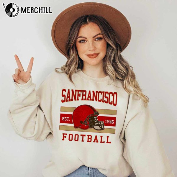 Vintage San Francisco Football Crewneck Sweatshirt 49ers Fan Gift