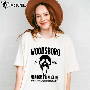 Woodsboro Sweatshirt 90s Horror Movie Tee 3