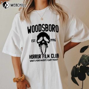Woodsboro Sweatshirt 90s Horror Movie Tee 4