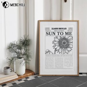 Zach Bryan Retro Newspaper Print Sun to me Poster 3
